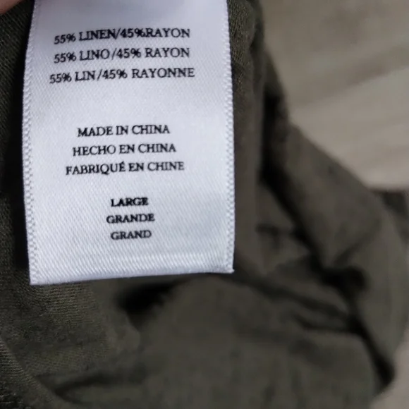 Rails Olive Spotted Long Sleeve Top Large - Picture 2 of 5